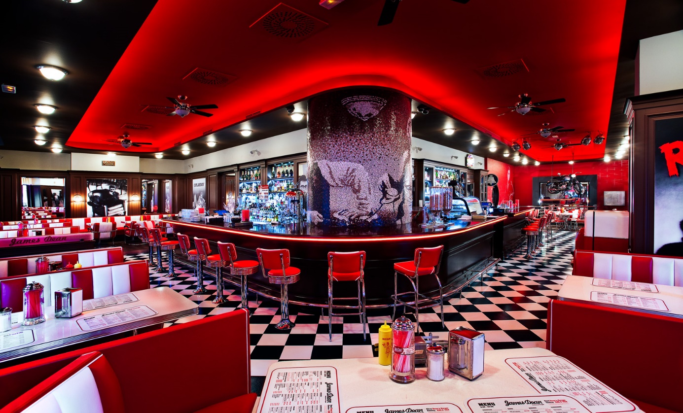 Pravý americký bar na Praze 1. James Dean